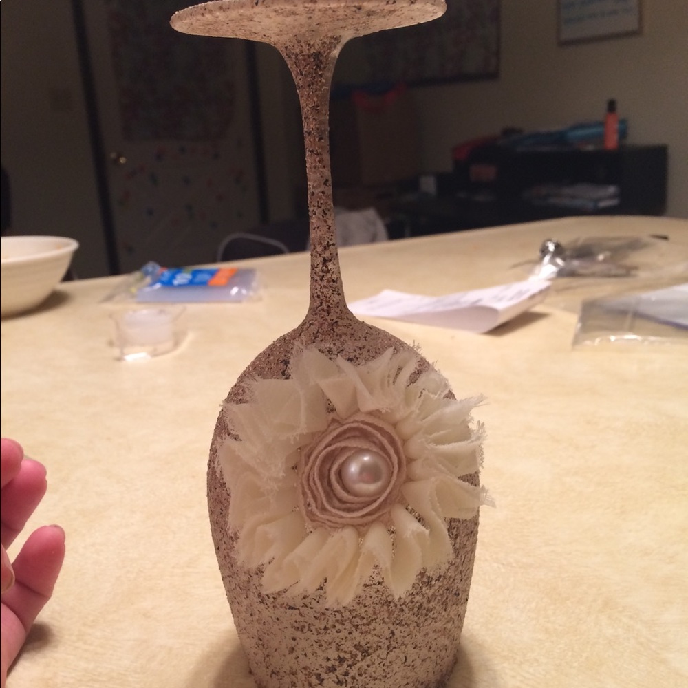 Candle holder custom wine glasses